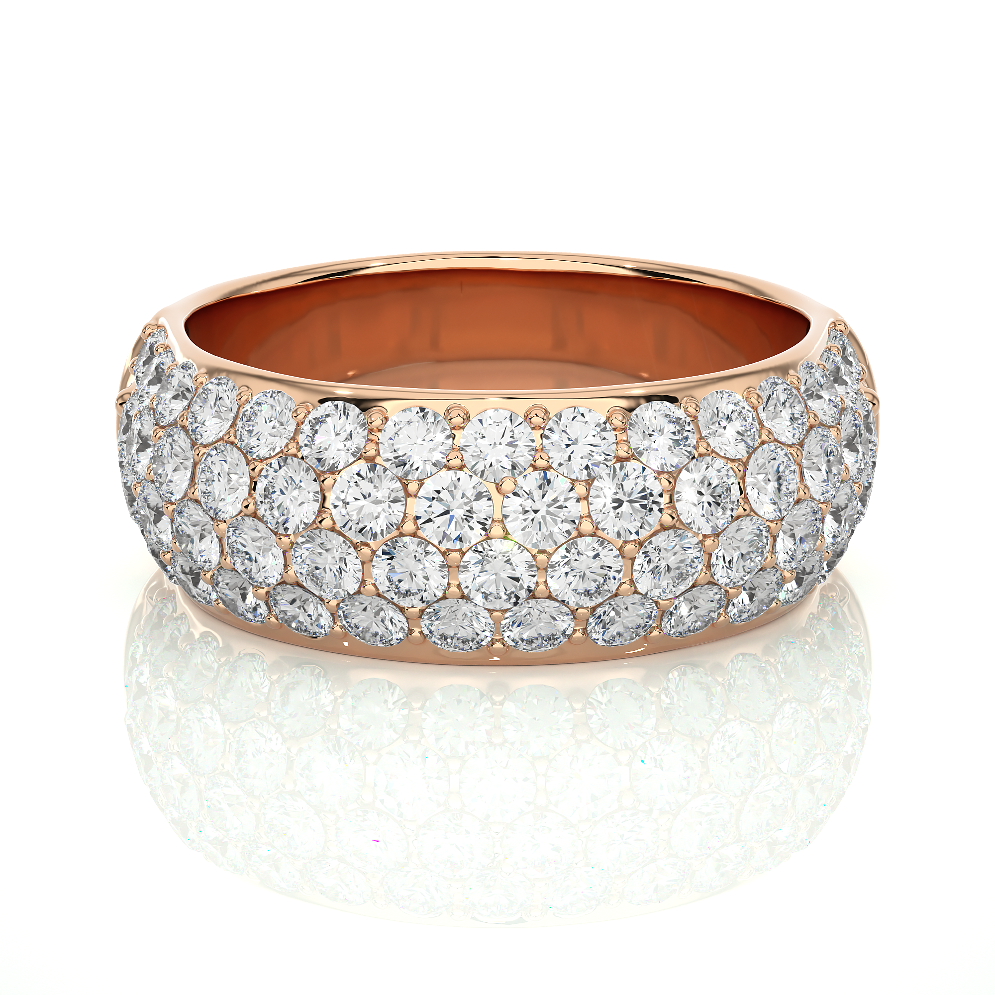 1.87 Carat H Color VS1 Clarity Diamond Studded Natural Diamond Ring.